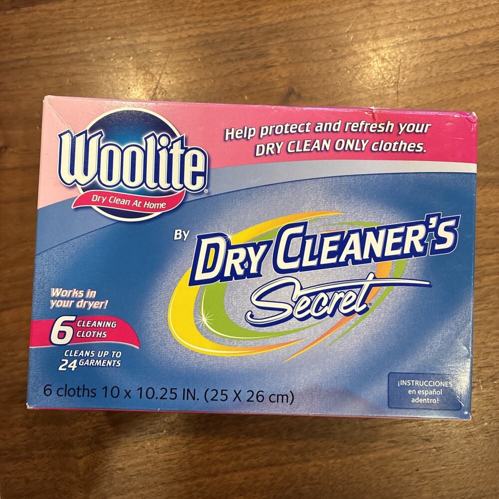 Woolite Dry Clean At Home By Dry Cleaner's Secret 6-Pack Cloths (Lot Of 2)